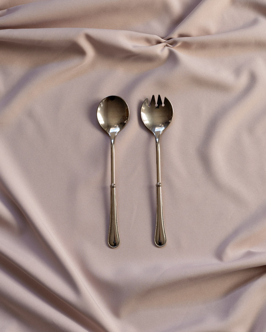 Klasikinio dizaino vintažiniai sidabru dengti įrankiai