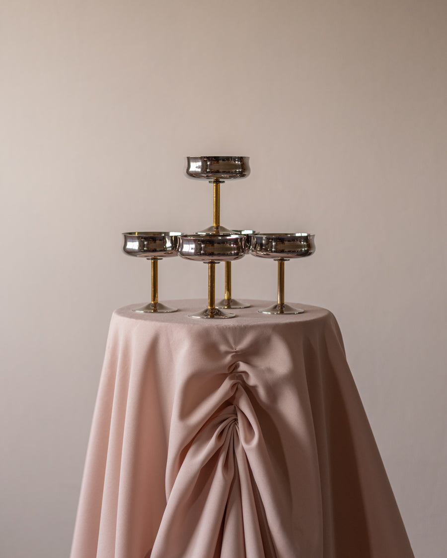 5 ledainės su paauksuotomis kojelėmis