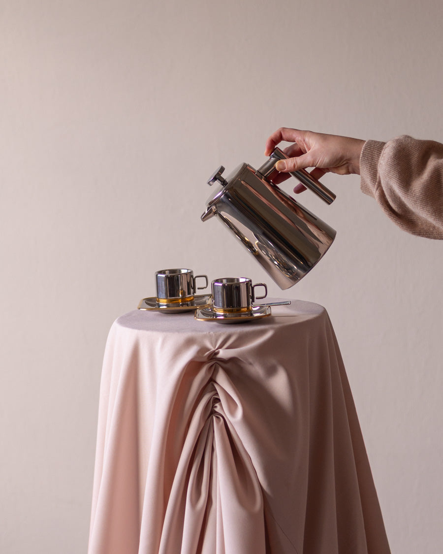 Nerūdijančio plieno French press kavinukas