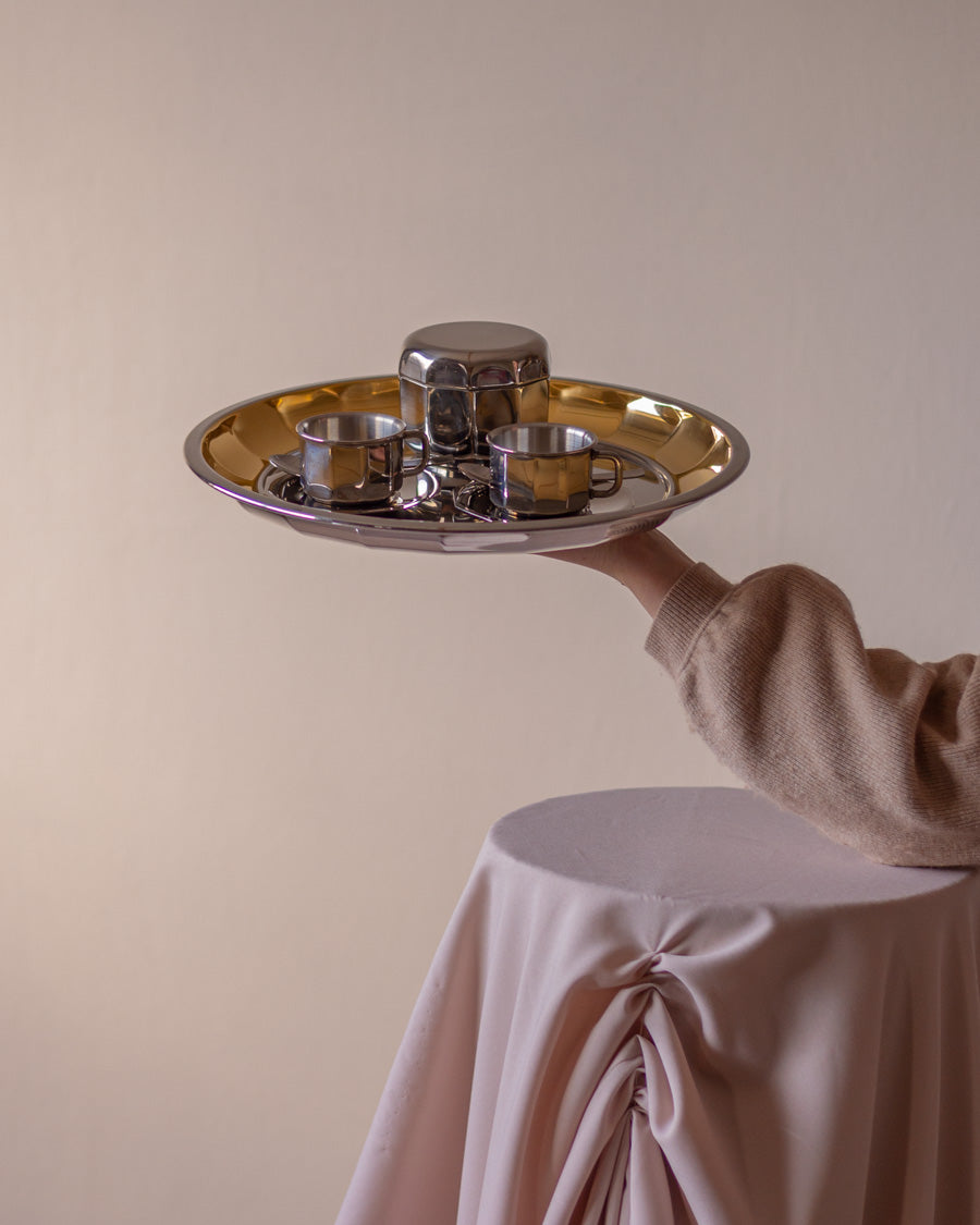 Gottinghen vintažinis padėklas su paauksavimu