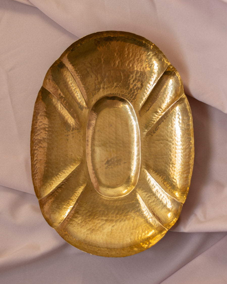 Vintažinis kalinėtas žalvario dubuo