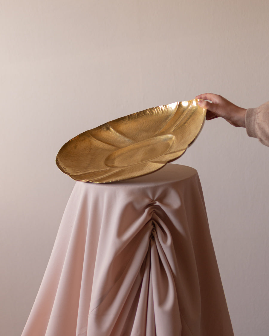 Vintažinis kalinėtas žalvario dubuo