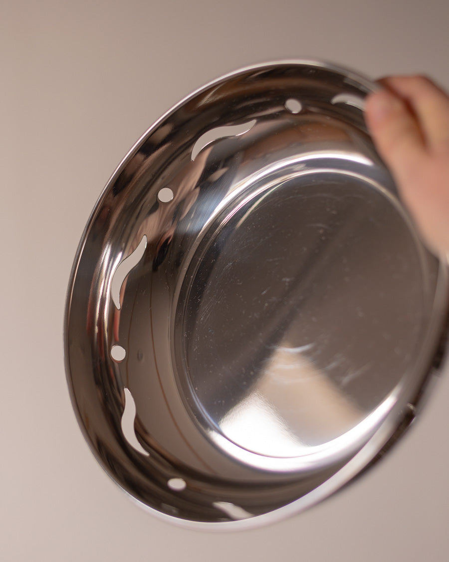 Nerūdijančio plieno dubuo su pjaustinėtais šonais