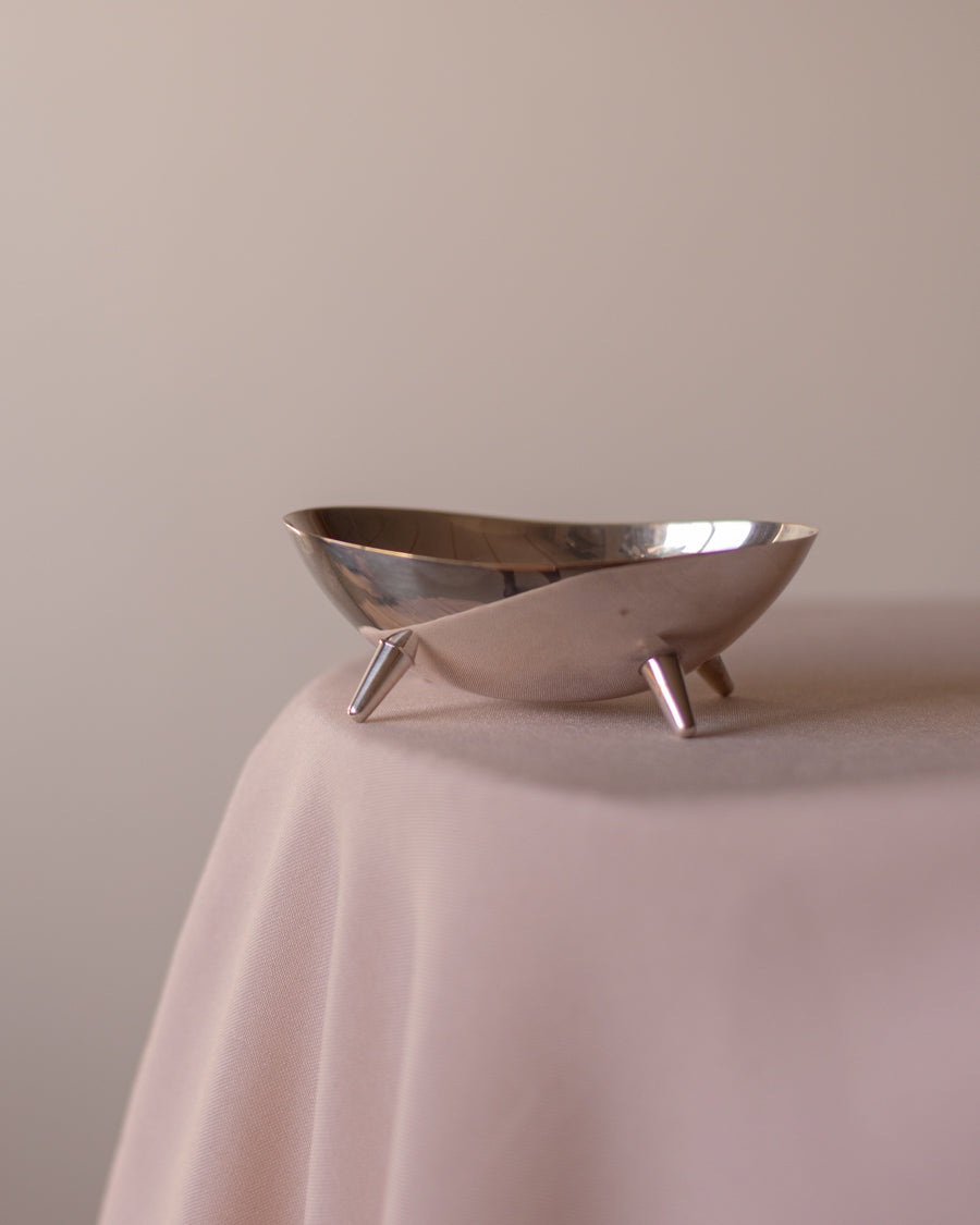 Sidabru dengtas mini dubenėlis ant kojelių