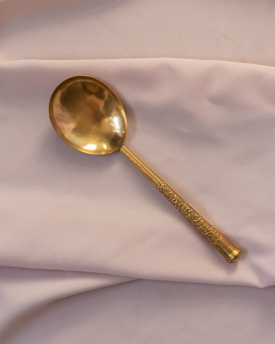 Vintažinis žalvarinis šaukštas