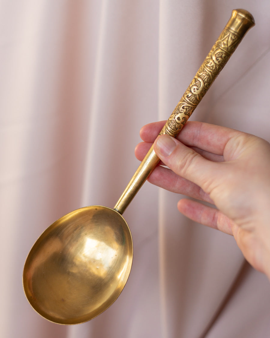 Vintažinis žalvarinis šaukštas