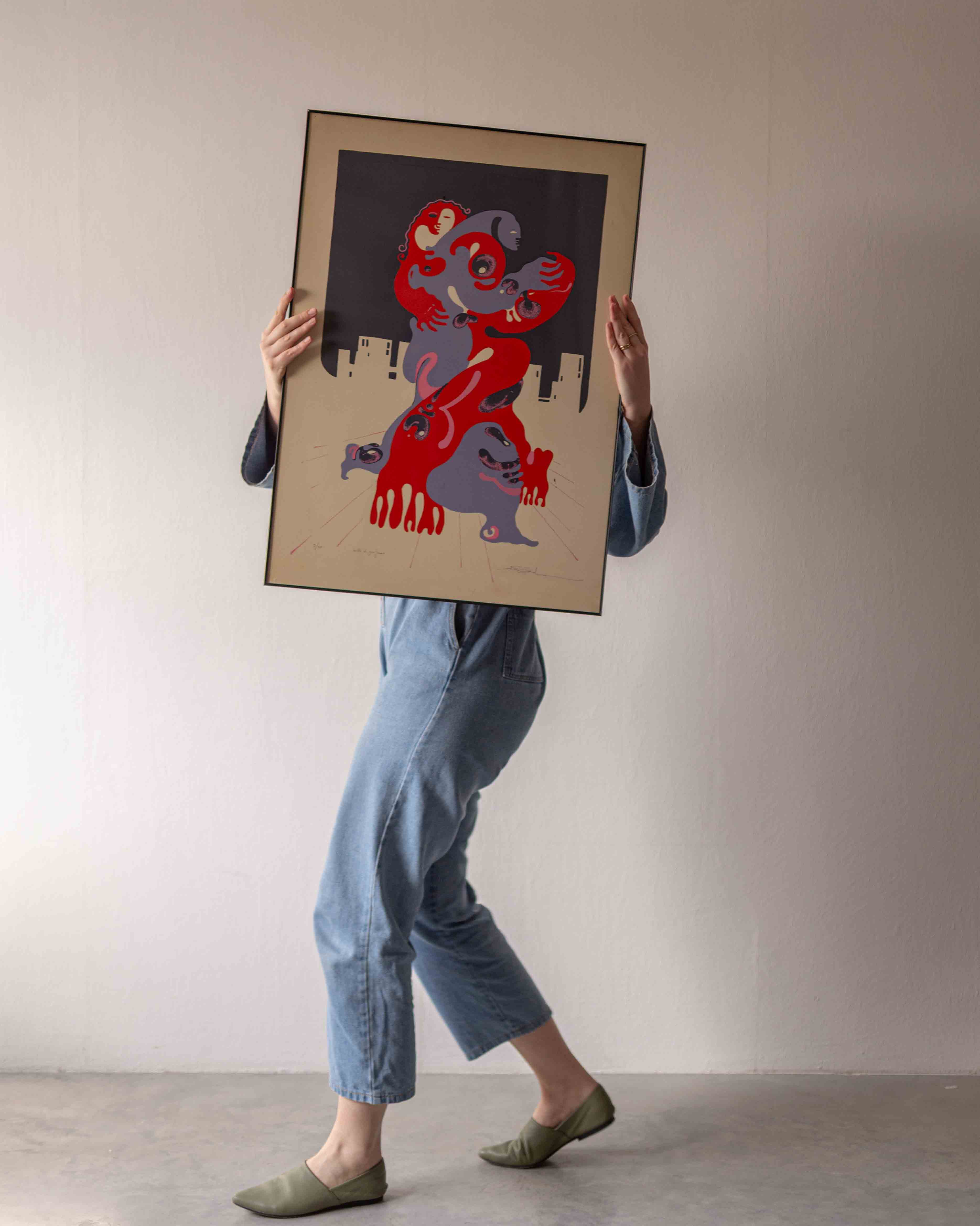 Siurrealistinio stiliaus litografija