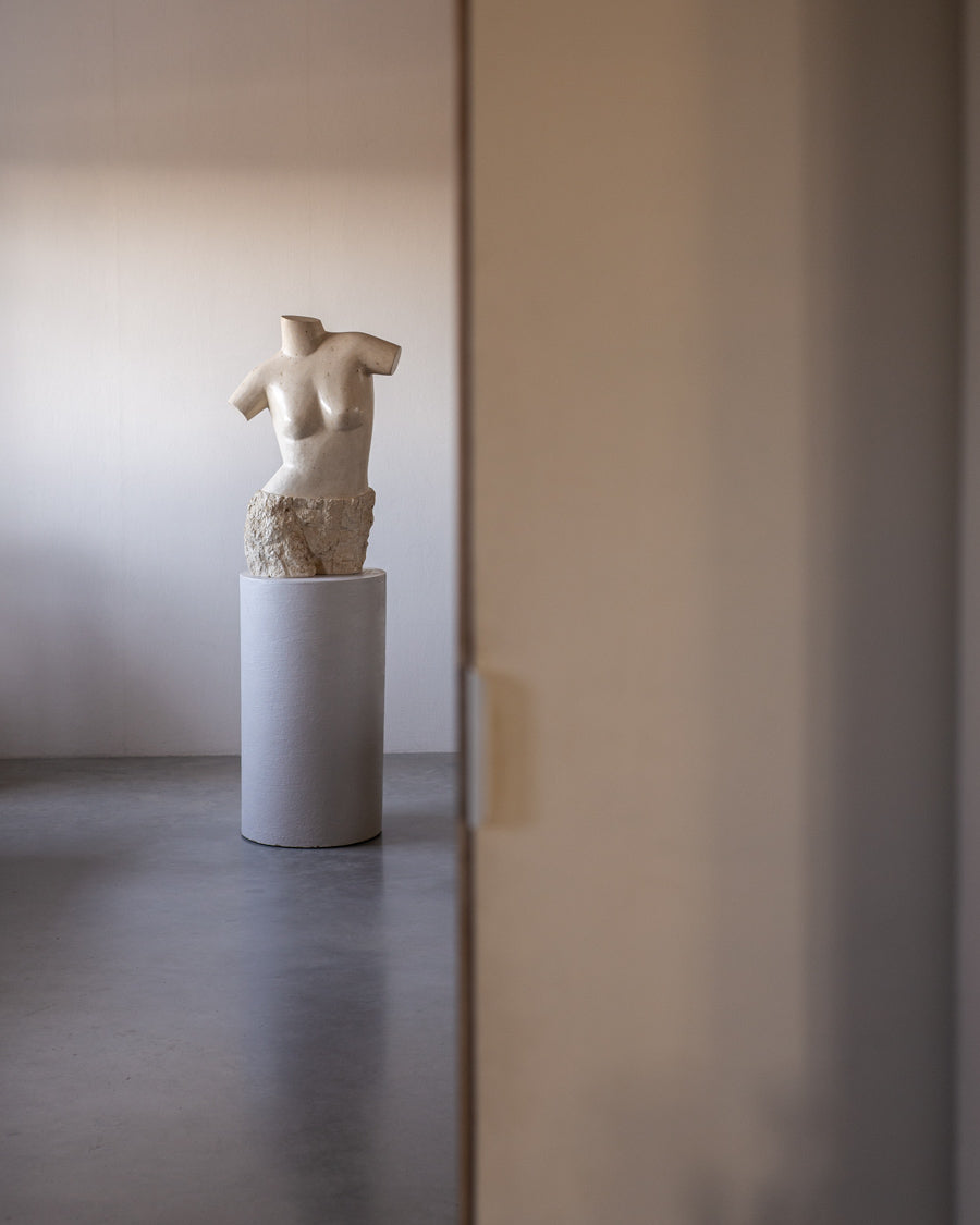 Kalkakmenio moters biustas
